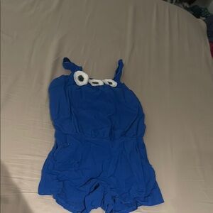Janie and Jack Vibrant Blue Romper